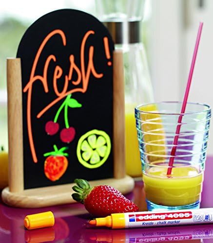 edding 4095 Round 2-3 mm Medium-Nib Wet Wipe Liquid Chalk Marker for Chalkboards, Windows, Glass