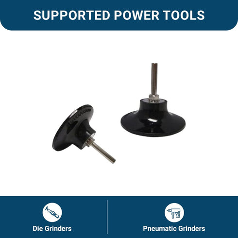 3 Inch 1/4 Inch 1 Benchmark Abrasives Sanding Discs Pad Holder Quick Change Mandrel with Shank Die Grinder & Drill