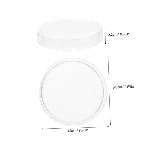 10pcs Science Experiment Kit Glass Petri Dishes Cell Culture Plates Vented Lids Lab Equipment for Students Microbiology