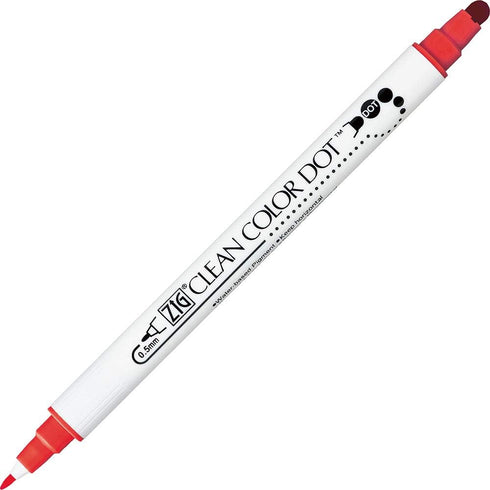 Kuretake TC-6100/6V ZIG Clean Color Dot Water-Based Pen, 6 Colors