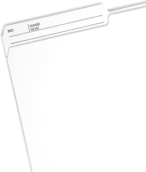 Smead Reversible File Folder, Letter Size, 1/2-Cut Printed Tab, Ivory, 100 per Box (10348)