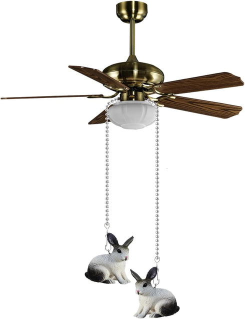 OMYZERO Set 12" Ceiling Fan Pull Chain with Decorative Pendant - Extender & Ball Chain Connector for Light Pull Chains