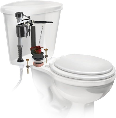 Fluidmaster 400AKR Universal All in One Toilet Repair Kit for 2-Inch Flush Valves - Easy Install