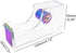 Rainbow Tape Dispenser - Clear Acrylic Holder for Office, School, Home Stationery Supplies (Clear & Rainbow Tone)
