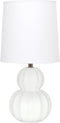 Simple Designs LT1162-OFF 12.5" Chic Glow Stacked Double Gourd Ceramic Table Lamp,