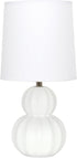 Simple Designs LT1162-OFF 12.5" Chic Glow Stacked Double Gourd Ceramic Table Lamp,