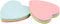 GTHER Heart Shaped Sticky Notes, 2 Pads, Colored Self-Adhesive Notes for Kids School