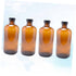 Set 4 of Refillable Boston Round Glass Bottles for Essential Oils