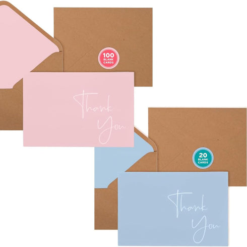 VNS Creations Bundle - Thank You Cards With Envelopes Bulk Set &