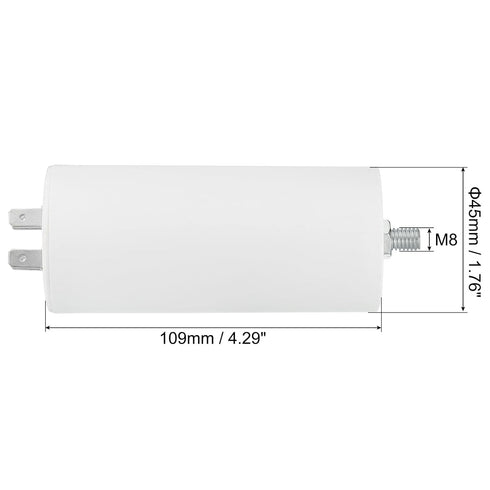 PATIKIL 70uf CBB60 Run Capacitor,AC 250V 4 Pins 50/60Hz Cylinder Bottom with M8 Screw for Washing Machine,Cleaning Machine Pump Motor Star