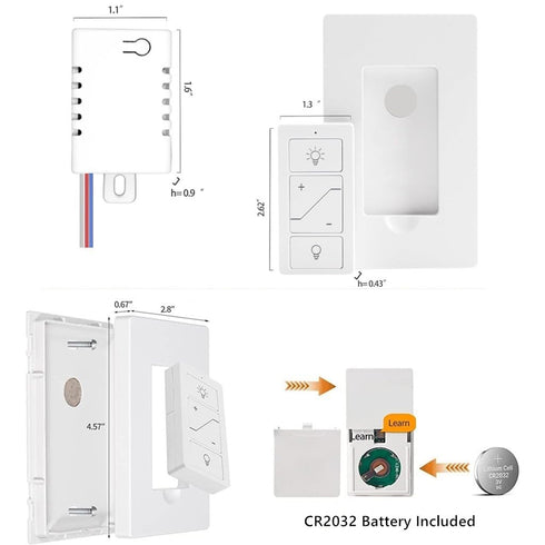 Smart Wireless Light Switch, Dimmer Switch & Receiver Kit with Remote & Voice Control for Amazon Alexa