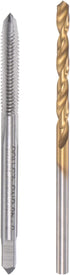uxcell 5-40 UNC Thread Tap and 2.6mm Twist Drill Bit Set, Titanium Plated High Speed Steel for Machine Threading