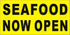 Alice Graphics 22" 44" X SEAFOOD NOW OPEN Vinyl Banner Sign, Existing Text Change Available (Optional)