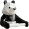 DIYEAH Panda Paper Holder Wall-Mounted No-Drill Design Resin Towel Rack for Bathroom and