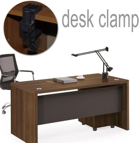 2 Pcs Desk Clamp Work Light Mounting Bracket, Heavy-duty Plastic Table Mounting Clamp for Desk Lamp, Tablet Holder