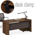 2 Pcs Desk Clamp Work Light Mounting Bracket, Heavy-duty Plastic Table Mounting Clamp for Desk Lamp, Tablet Holder