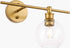 Living District 1 Collier Light Brass and Clear Glass Right Wall Sconce