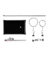 QWORK Chemistry Laboratory Stands Support Set, 2 Steel Lab Stands with Cast Iron Base, 16" L Rod with Burette Clamp and