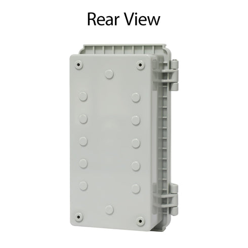LeMotech Electrical Box, IP67 Waterproof Hinged Cover Junction Box, ABS Plastic Enclosure with Mounting Plate, Wall