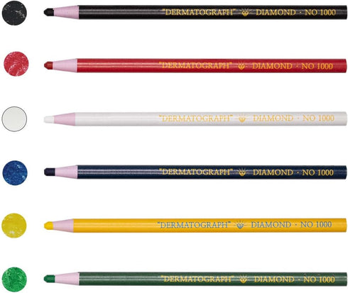 HOMSSEM 12-Pack 12p) New China Markers Grease Pencils Multi-Surface Wax Markers for Glass, Metal, Plastic