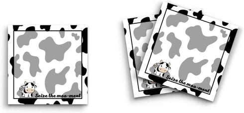 Butler in the Home Sticky Notes, 12 Pack, 3"x3", 50 Sheets/Pad, Seize The Moo-Ment Cow