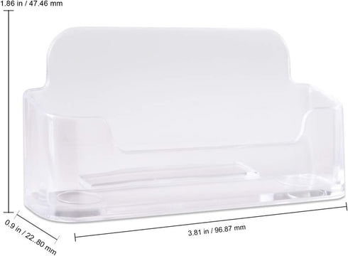 Beauticom Round Style Business Card Holder Stand, Organizer for Offices, Receptionist, Salons (Clear, 1 Piece)