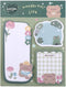 LNYMZD 1 Set Animal Sticky Notes Cartoon Strawberry Rabbit Bear Sticker Notes Memo