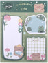 LNYMZD 1 Set Animal Sticky Notes Cartoon Strawberry Rabbit Bear Sticker Notes Memo