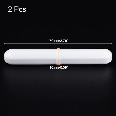 MECCANIXITY Magnetic Stirrer Mixer Stir Bar Rod 70mm x 10mm with Ring Shape Coating Magnet, 2Pcs