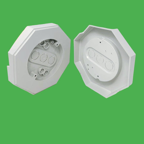 IMBA-8141 1/2-Inch (0.5") 1-Pack iMBAPrice White Vertical Siding Lamp Mounting Kit with Built-in Electrical Box, PVC