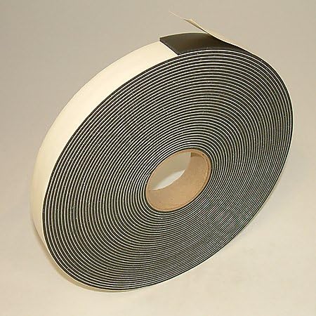 JVCC Low-Density PVC Foam Tape (SCF-01): 1/2 in. x 30 ft. x 3/8 in. Thick, Black