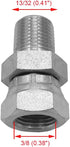 (4-PACK) 1404-02-02 Hydraulic Hose Adapter Fitting 1/8" Male (1/8"-27NPTF) × 1/8" Female Swivel (1/8"-27NPSM) SAE Straight Pipe Joints Tube Connector Carbon Steel