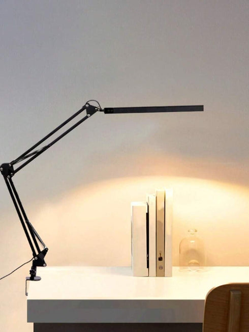 Generic Dimmable LED Desk Lamp with Swing Arm and Clip, USB Powered Eye-Care Light with Memory Function, Adjustable