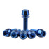 Titanium Ti Allen Hex M5x16 Tapered Head Bolt with Washer - Pack of 6 (Blue, M5x18mm) for Bicycle Stem Parts