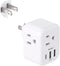 Addtam US to Japan Plug Adapter, 2 Prong to 3 Prong with 3 AC Outlets, 3 USB Ports for Travel Power Plug