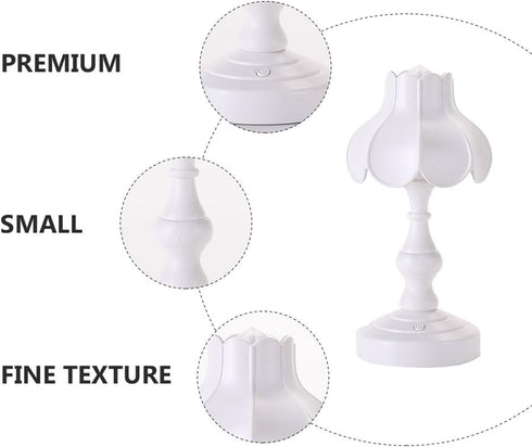 3 UKCOCO Lotus Table Lamp with USB Charging Port - Small Desk Lamp for Reading with Color Modes - Warm Light Nightstand
