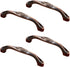 SANCHAKOU Zinc Alloy Handles 4-Pack Carved Antique Zinc Alloy Electroplating Handle Cabinet Bedside