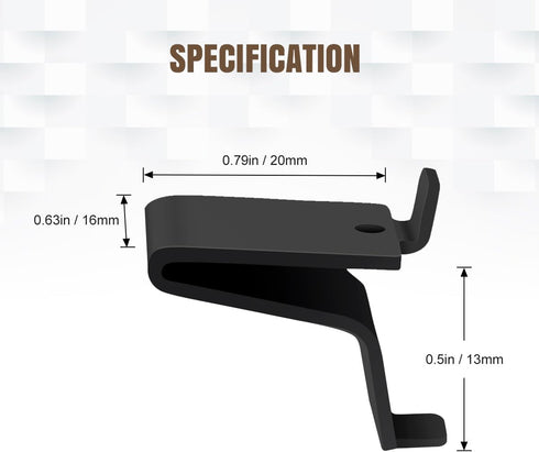 256P-ZC 14 Lenink Adjustable Pilaster Shelf Clip, Pcs Black Shelving Brackets Clips for Metal and Wood Shelving, Black