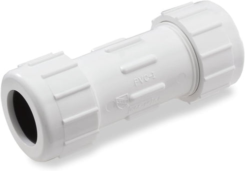 NDS CPC-1000 PVC Compression Fitting, 1-Inch IPS UC, White Pipe Connection