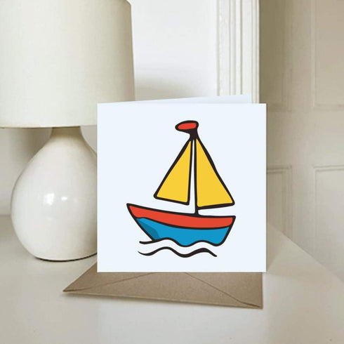 Azeeda (GC00078743) 'Sail Boat Toy' Blank Greeting Card
