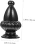 Gadpiparty 2pcs Black Aluminum Lamp Finial Simple Decorative Light Accessory for Table and Floor Lamps Easy to Install