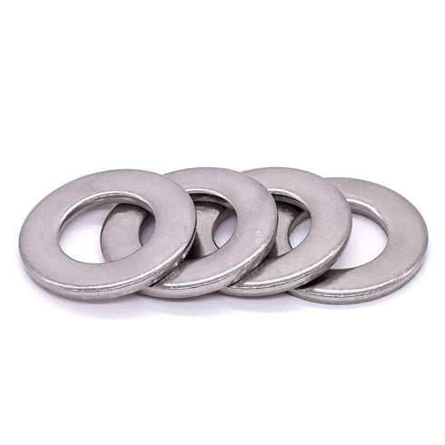 3/8" ID Stainless Steel Flat Washer, Bright Finish, 304 Stainless Steel 18-8, 25 PCS