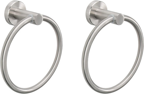 NearMoon Bath Towel Ring, Thicken Stainless Steel Hand Towel Holder for Bathroom, Modern Round Wall Mounted