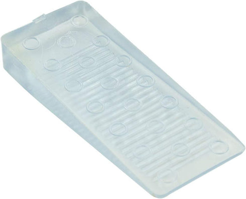 Clear Wedge Door Stop - Non-Scratching Door Holder Stopper, Pack of 2