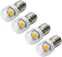 Ruiandsion 4pcs E10 LED Bulb 3V 0.6W 5050 1SMD White 6000K Upgrade for Lamps Flashlights Torch Light