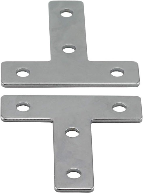 Aluminum Profile Connector Bracket Set, 2Pcs T Shape Connector, 8Pcs M5 T-Slot Nuts, for 6mm Slot 2020 Series