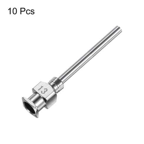 10pcs 14Gauge Stainless Steel Dispensing Needles, 1" All Metal Glue Needle Tube Blunt Tips for Thick Liquids