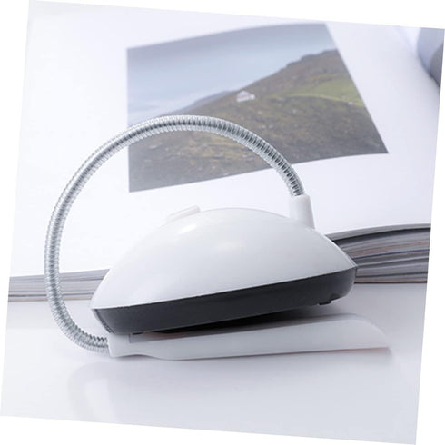 Foldable Table Lamp, White, Plastic, Battery Powered, LED, Desk Lamp for Reading by CAXUSD