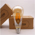ST64 Dimmable Vintage LED Bulbs, 8W 80 Watt Equivalent, 2300K Warm White, E26 Base, Retro Amber Glass, 4 Pack