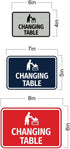 Classic Black Framed Changing Table Sign - Small Size